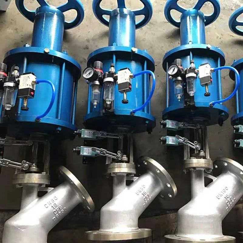 High Quality Lower Price Pneumatic Thermal Insulation Type Lower Material Valve Stainless Steel Discharge Valve