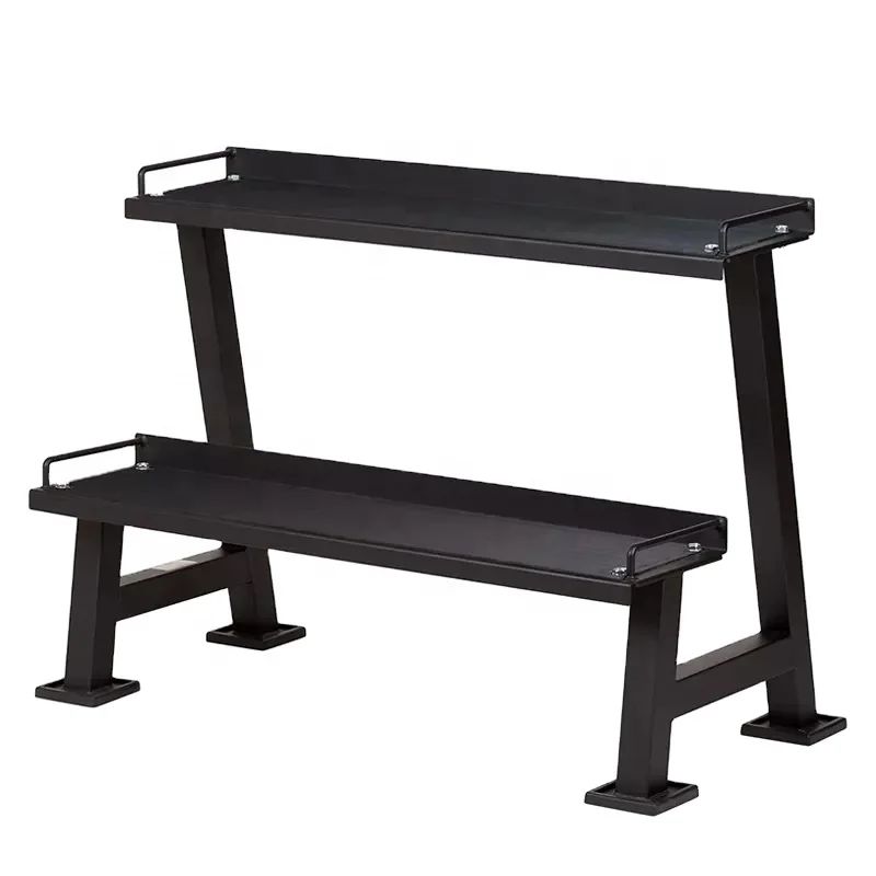 Fitness Kettlebell Storage Rack Home Gym Equipment 2 Layers Dumbbell Rack Weight Holder 2 Tier Kettle Bell Storage Rack