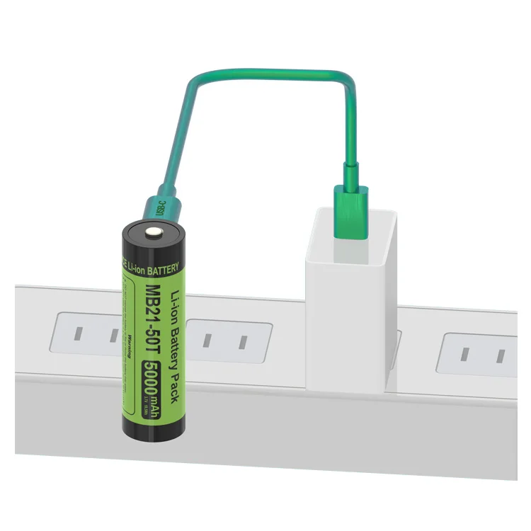 Hot Sale Li-ion Battery Pack 3.7V 5000mAh 21700 USB Rechargeable Battery