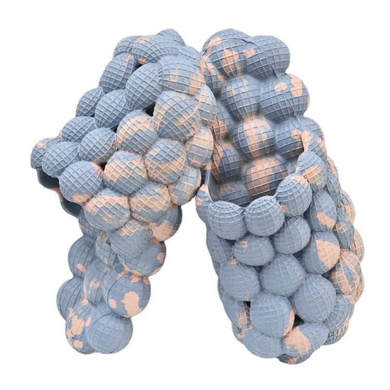 Summer New tie dye Unisex Bubbles Balls Slippers Bubble Slides Household Massage Slippers Men Bubble Shoes Lychee Slippers