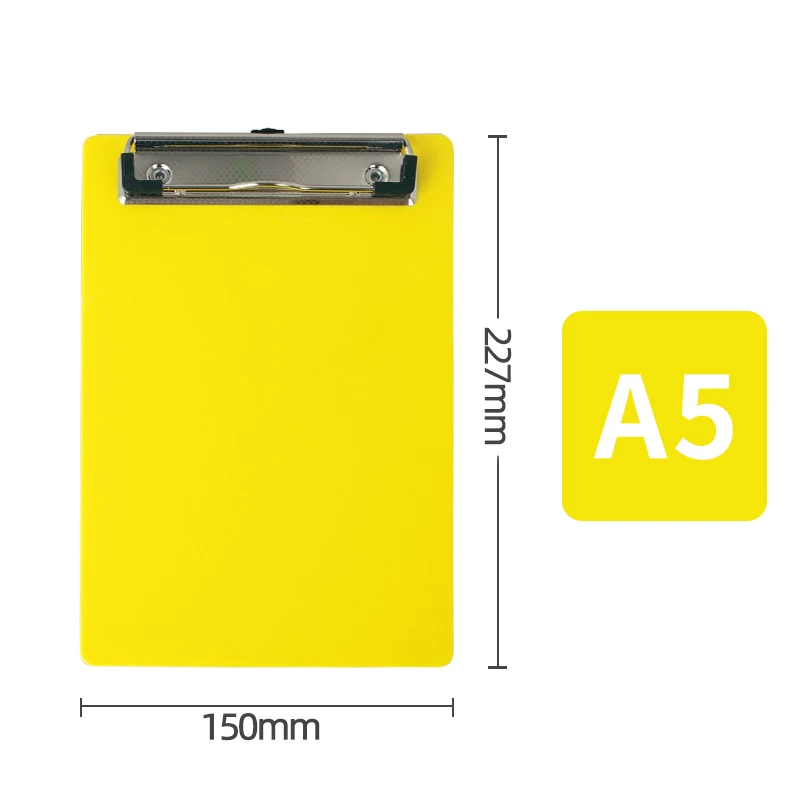 Custom Logo Design Clear Writing Folio Plastic Foldable Clip Board A4 Office Letter Pad Paper Small Clipboard A4 Clip Board