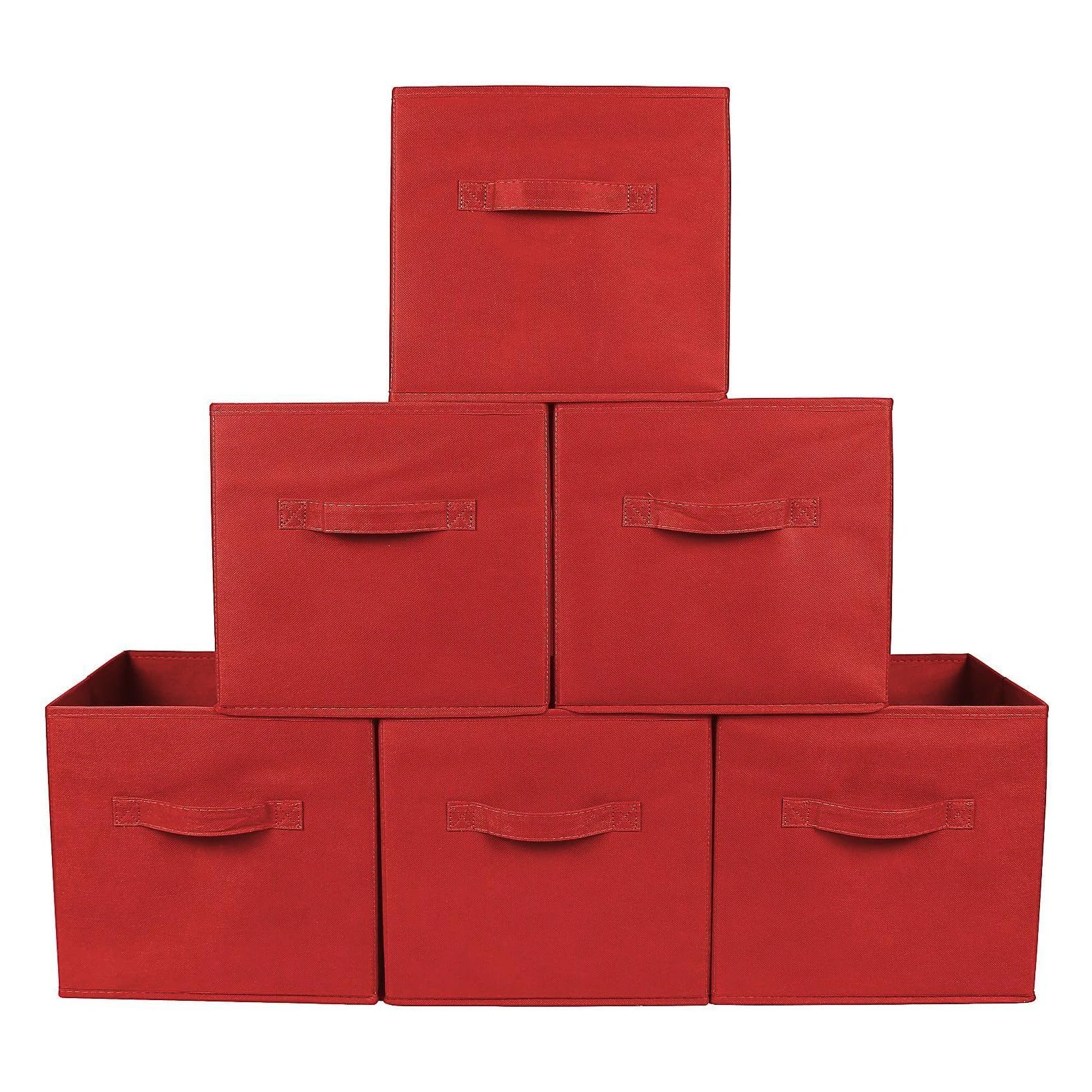 Wholesale Handle home Large Toy Clothes Books red Collapsible box foldable kids baby cloth storage basket