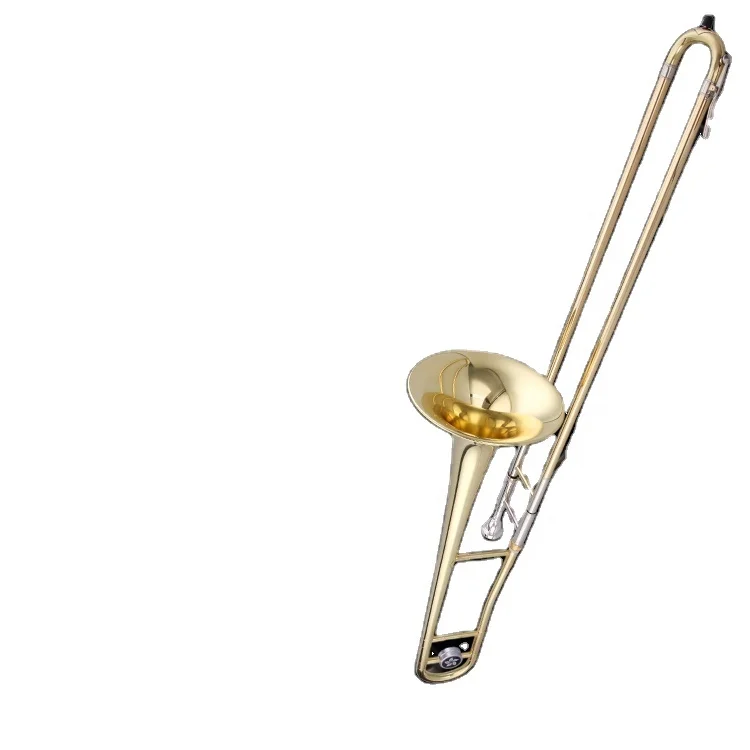 Popular bB tone Gold Lacquer Tenor Trombone With Brass Bell