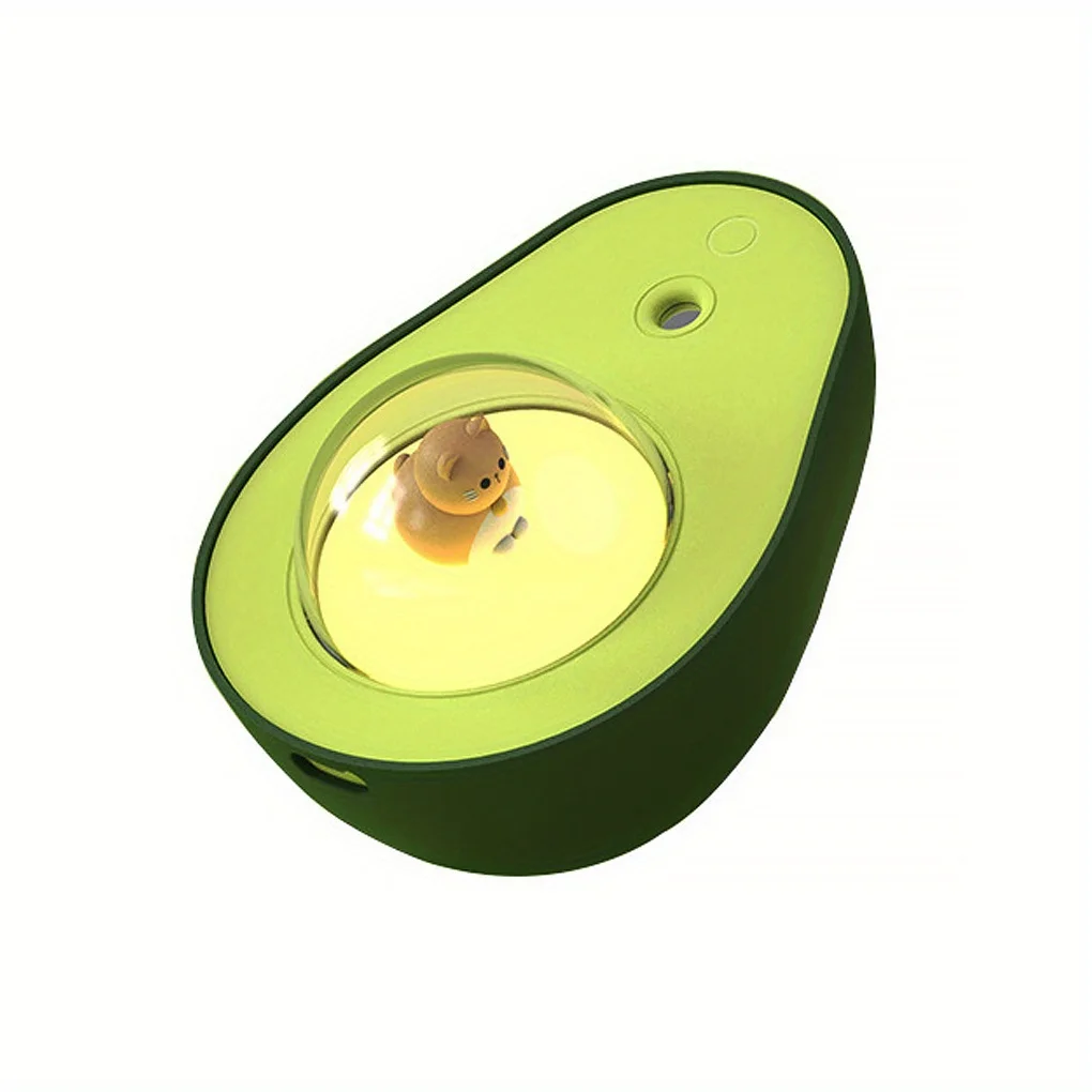 Avocado Shape Humidifier USB Cat Ball Night Light with Cute Kitty Plant Purification Air Purifier For Home Office Humidificateur