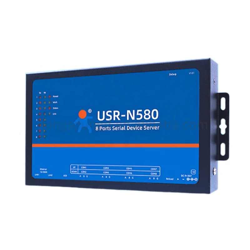 USR-N580 Industrial Serial Ethernet Converter 8 Serial Port RS485 Serial Device Server Support ModBus RTU to TCP Ethernet