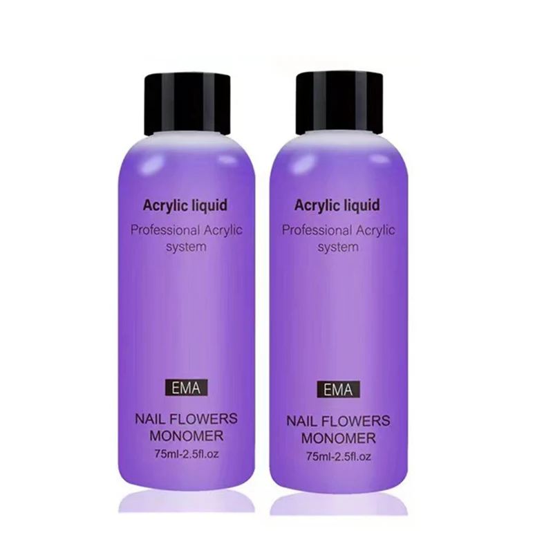 Private Label 75ml Professional EMA MMA Monomer Acrylic Nail Liquid Acrylic Powder Crystal Liquid System for Nail Salon