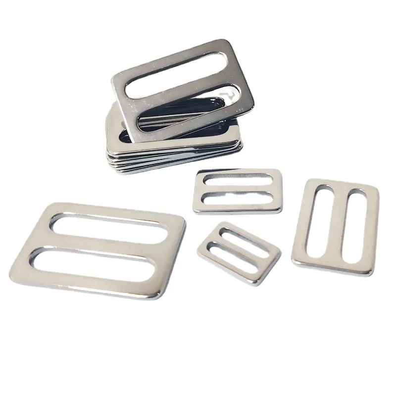 Custom stainless steel adjustable tri-glide belt buckle