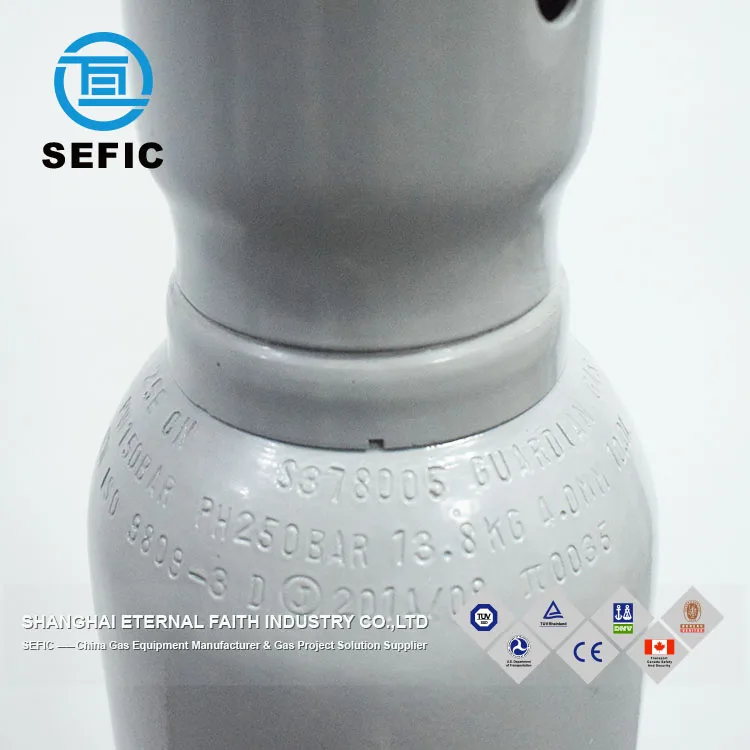 Empty 8L 10L 15L 40L 47L 50L 60L 68L Industrial Steel Cylinder Argon Gas Cylinder