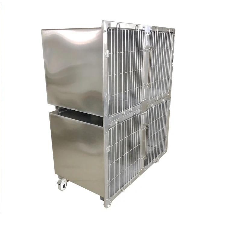 304 Stainless Steel Modular Veterinary Dog / Cat Cage / Stainless Steel Vet Dog Kennel Box