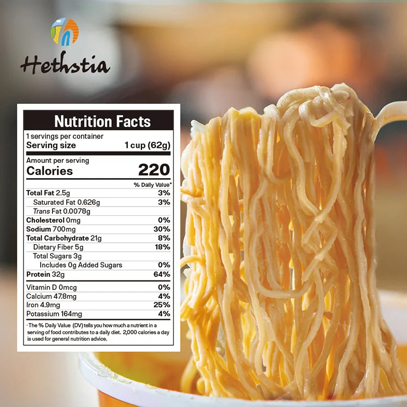 Wholesale Plant Base Protein Beef Flavor Ramen Pasta High Protein Noodles Organic Healthy Food Delicious Cup Noodles