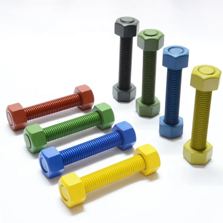 API 20E ASTM A193 B7/ ASTM A194 2H High Strength Stud Bolt With Nuts Screw Fasteners For Oilfield Wellhead Parts