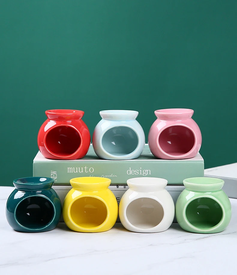 New design customized color ceramic wax warmer,Candle holder oil incense burner, tealight candle holder,Aromatherapy Burning