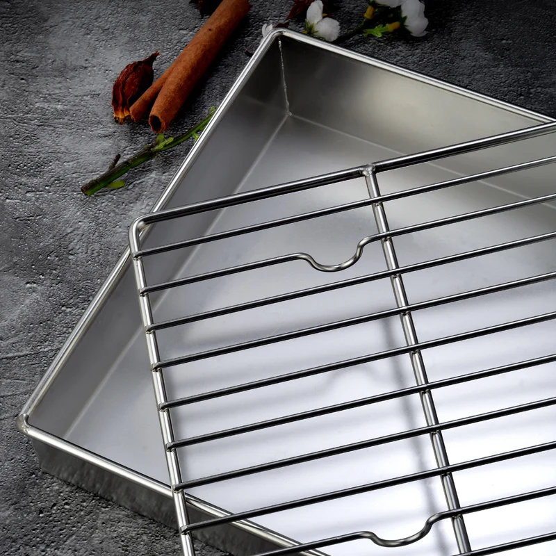 Commercial rectangular fried chicken string brush oil control tray stainless steel oil drain tray oil leakage tray