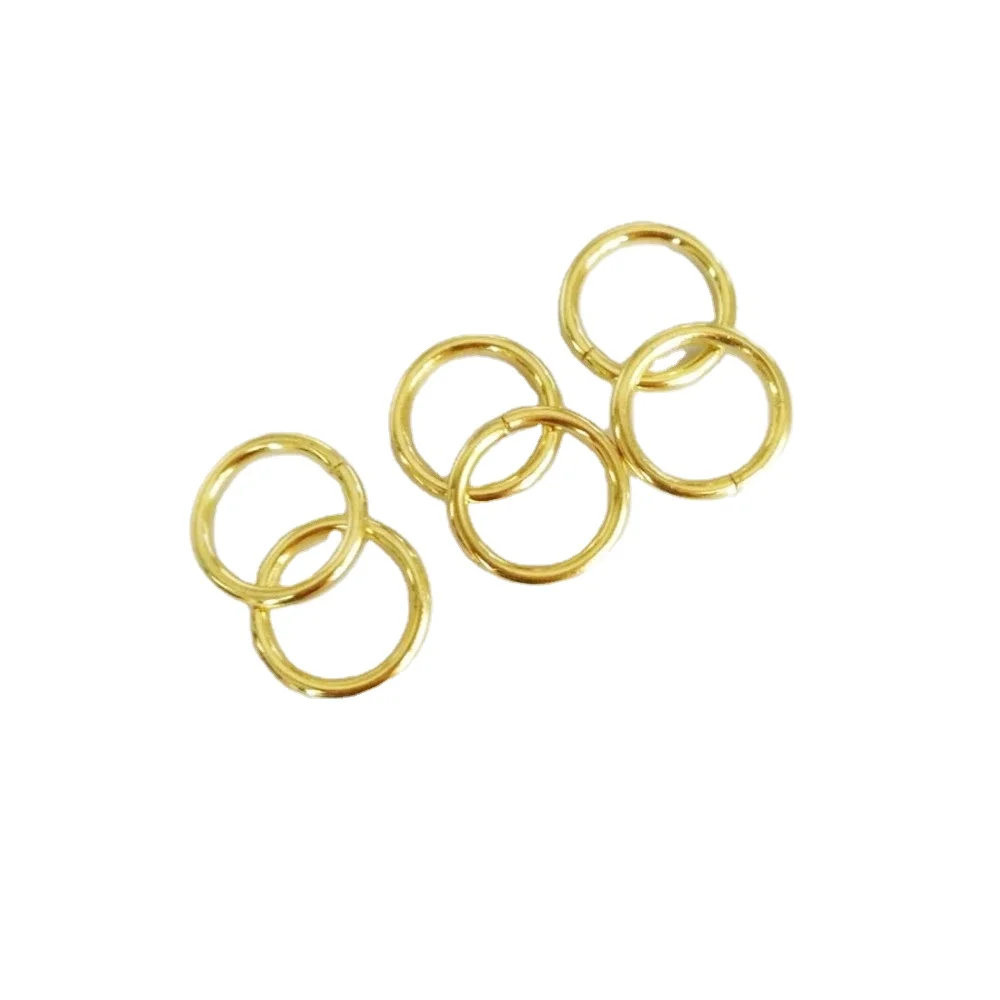High Quality 12.5mm Metal Light Gold Iron Open Single Loops Diy Jewelry Split Ring