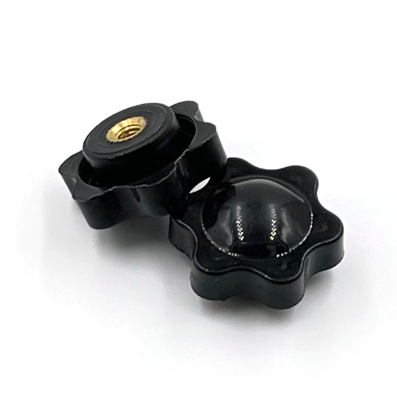 SS304 Plastic star knob thumb nuts with brass thread insert