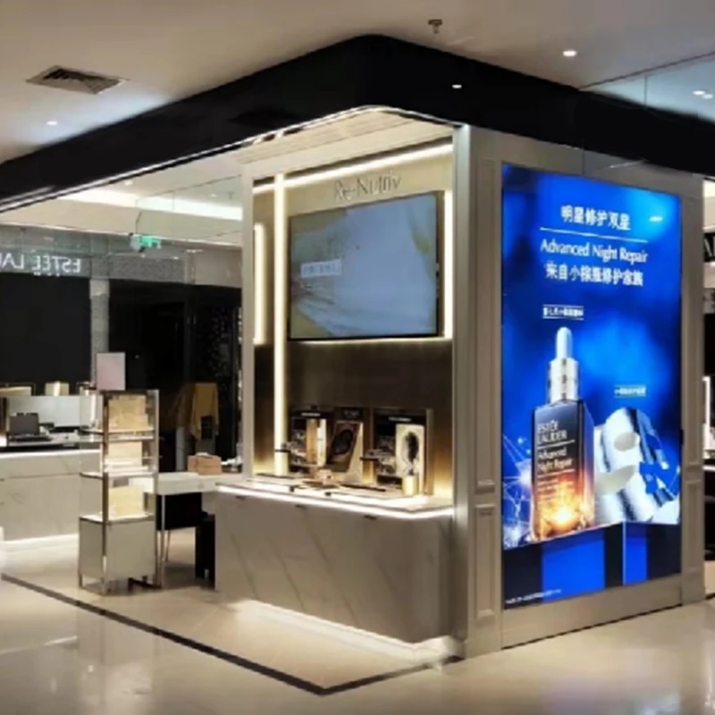 Retail store display fixtures gondola display wood stand phone shop design for hanging displays