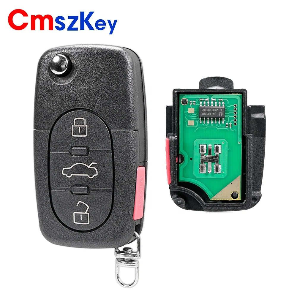 For 1997-2005 Audi A4 A6 4 Button Remote Key 315Mhz  4D0837231E 4D0837231M 4D0837231P 48 Chip