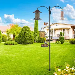 Premium Bird Feeding Station Kit/91 Inch Bird Feeder Pole, Multi Feeder Hanging Kit for Bird Watching/ Bird Bath Bird Feeder