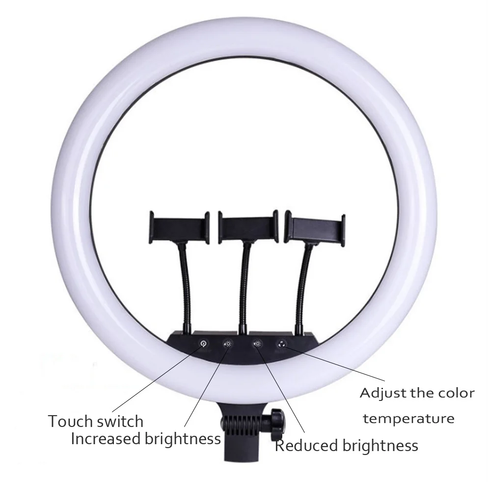  Rkse RL-18C светодиодная кольцевая лампа 18 дюймов Ringlight фотографии для макияжа LED с подставкой типа «Горячий башмак камеры и