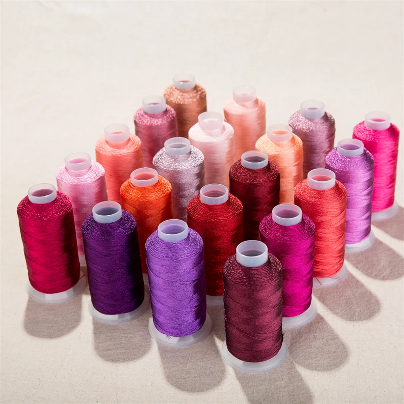Custom polyester gold and silver metallic yarn for garment decoration