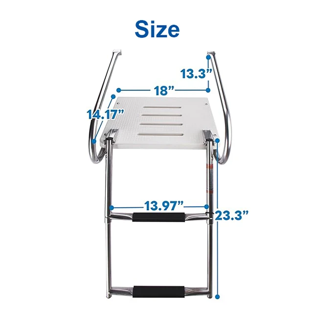 Marine Ladder Boats Folding Telescopic Platform Ladder Boat Stainless Steel Accessories