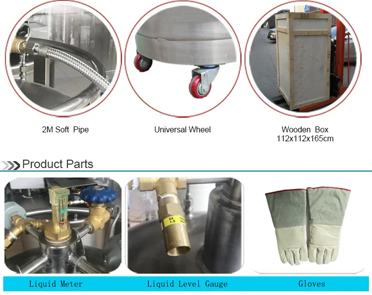 YDZ-50 50L Cryogenic Tank Companies Liquid Nitrogen Tank For Dragon Breath Ice Cream