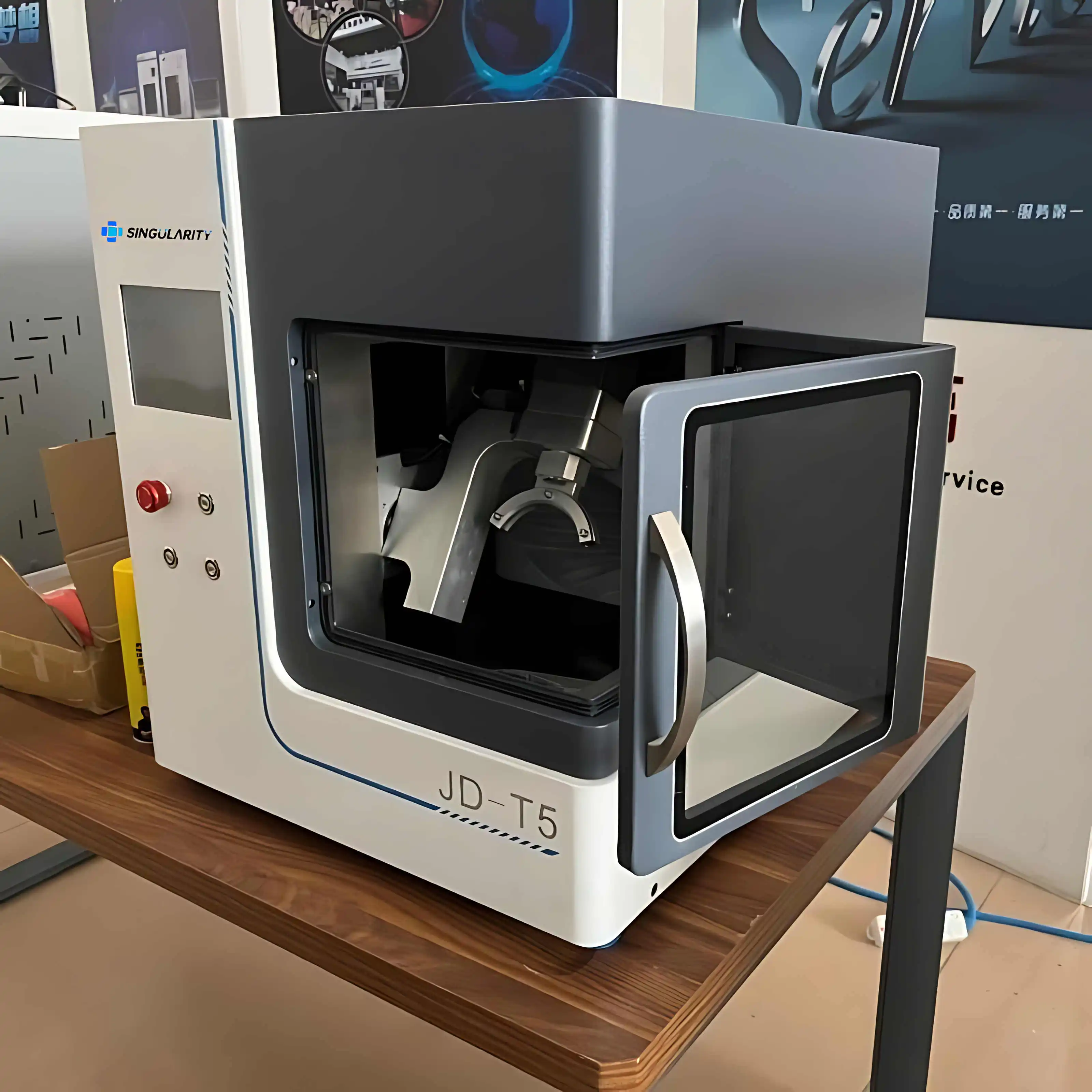 Zirconia Dental Crown 5 Axis Cnc Cad Cam Milling Machine Wooden Case CE Dental Equipment Clinic Upcera A52 Milling Machine 1set