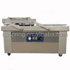 custom 500 600 1000 double room vacuum packing machine for bbq satay sausage meat paste vegetable fish vacuum sealing equipment