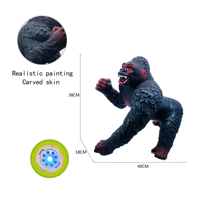 High Quality Juguete Figures Models realistic painting carved skin with sounds  Soft chimpanzee toy