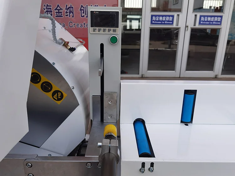 Aluminum profile digital display double mitre saw cutting machine two head window cutter 45/90 degree