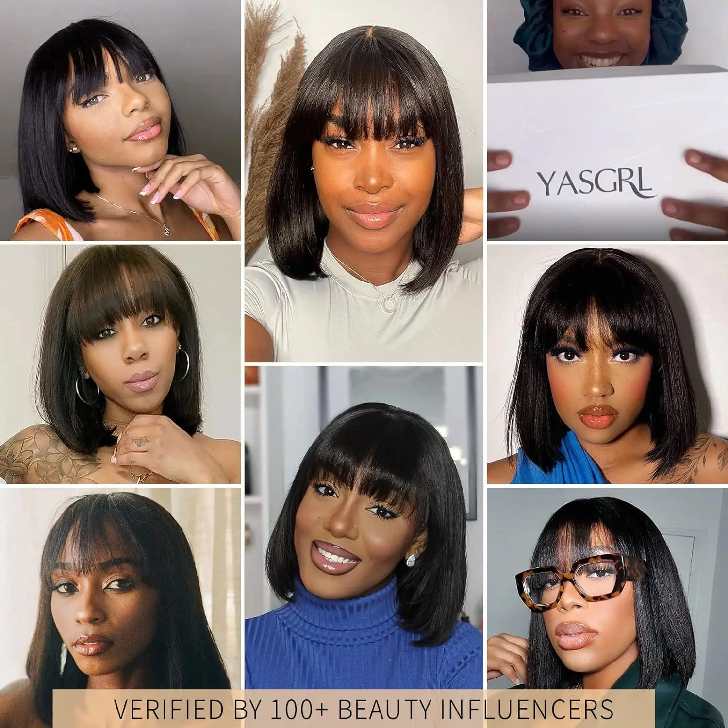 Wholesale Full Lace HD Synthetic Human Hair Wigs Silky Straight With Bangs Human Hair Wigs Short BOb Machine Made Wig Vendor