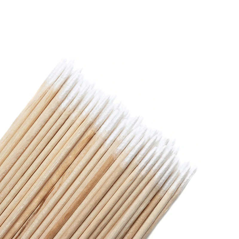 100pcs/bag Microblading Wooden Cotton Swab Cosmetics Permanent Makeup Tool