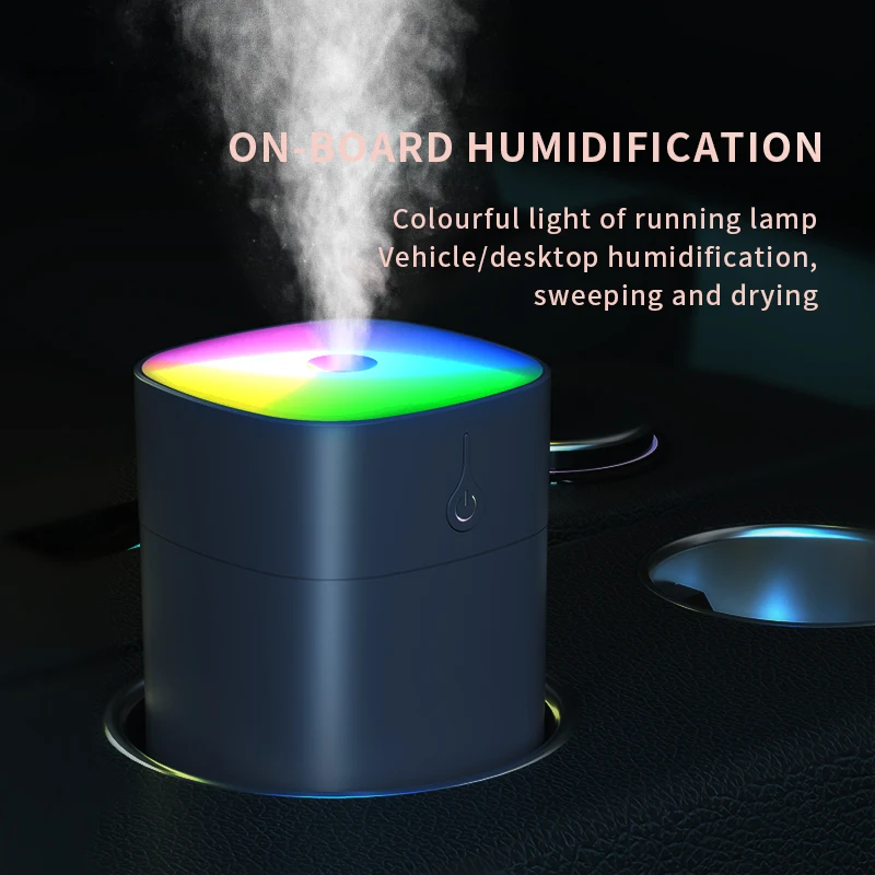 Smart Mini Portable Ultrasonic Aroma Essential Oil Diffuser with Dazzle Lights Mute Aromatherapy Atomizer for Car and RV