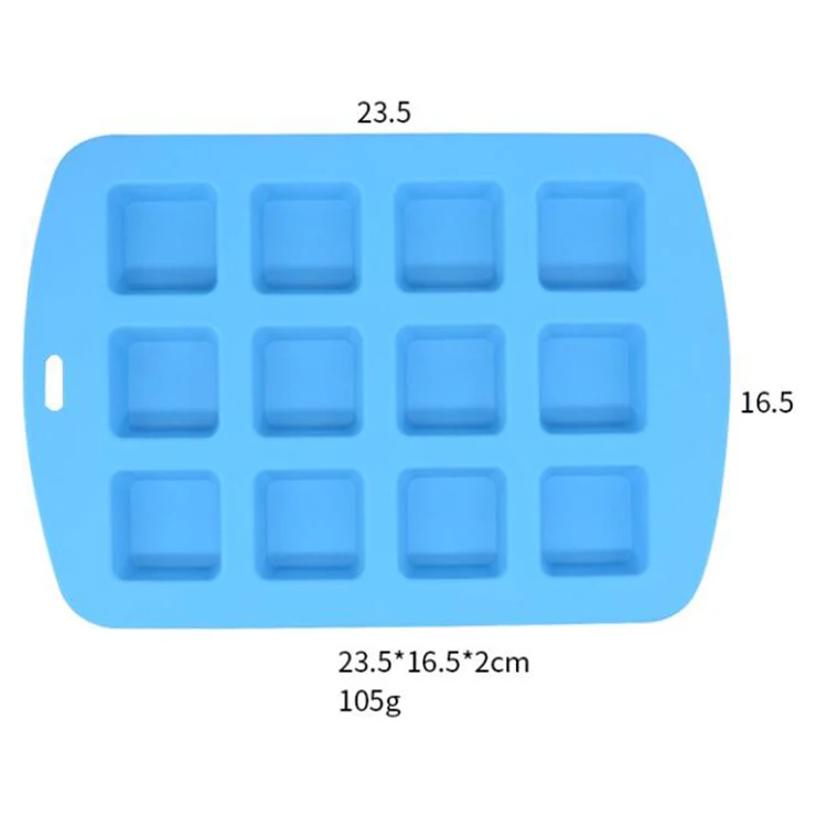 Kitchen Microwave Safe Silicone Baking Mold Mini Spring Square Fluted Shape Moulds Jelly Cake Pans