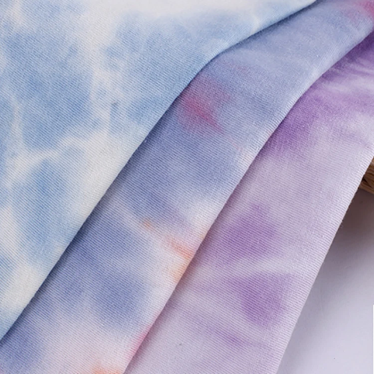 
 В наличии хлопок галстук и краситель ткань французский Терри ткань галстук краситель Diy Набор ткань для футболки  