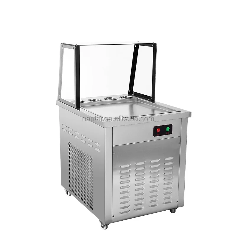 Commercial 50cm Single Pan Fried Rolled Ice Cream Roll Machine