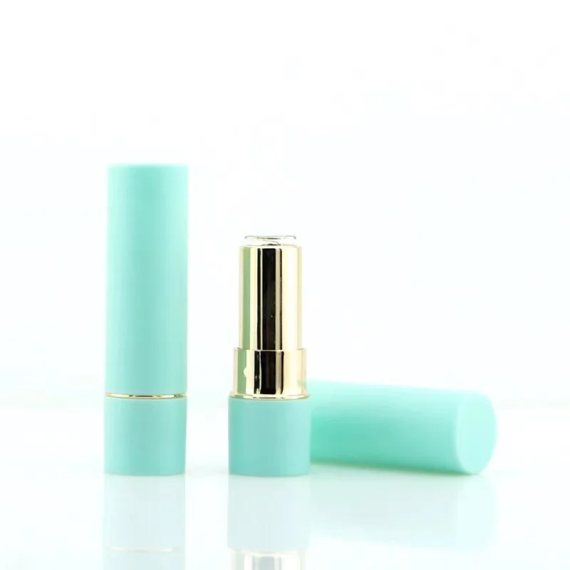 Factory spot wholesale 12.1mm Round light green yellow multicolor lipstick tube professional custom logo personal label