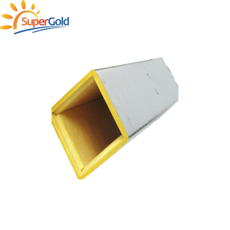 SuperGold HVAC duct thermal insulation fiber glass wool board with aluminum foil facing air conditioner insulation mak