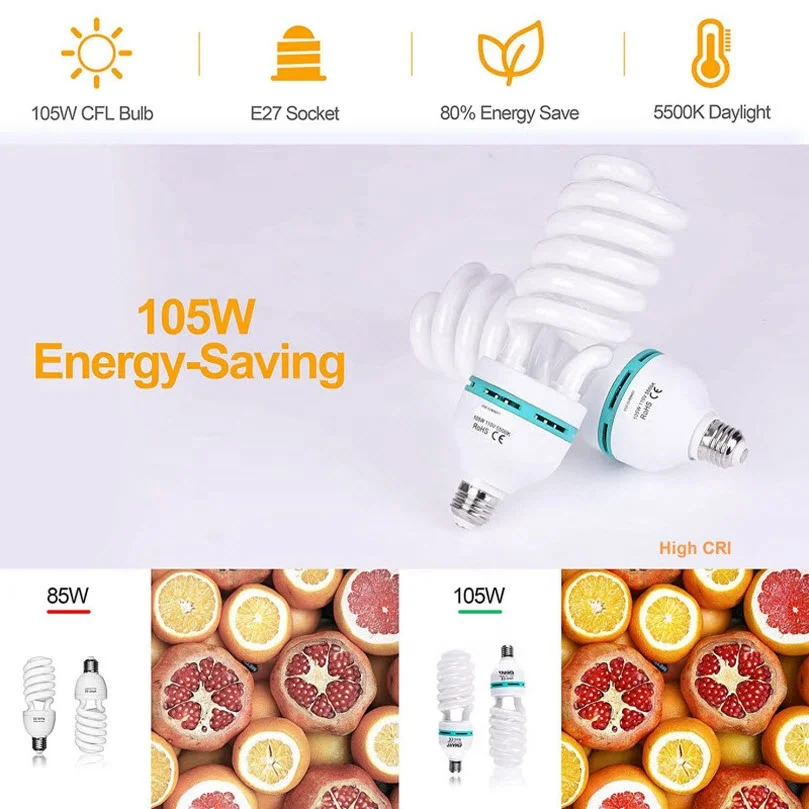 Takenoken Photography Photo Studio Accessories Softbox Lighting Kit 50x70cm with 2x Lamps For Video Recording Filming Podcast