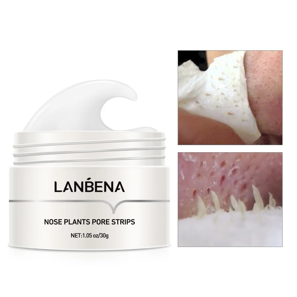 lanbena blackhead remover nose mask ac peel off mask for nose & face 60ml - deep cleansing nose phyto pore strips