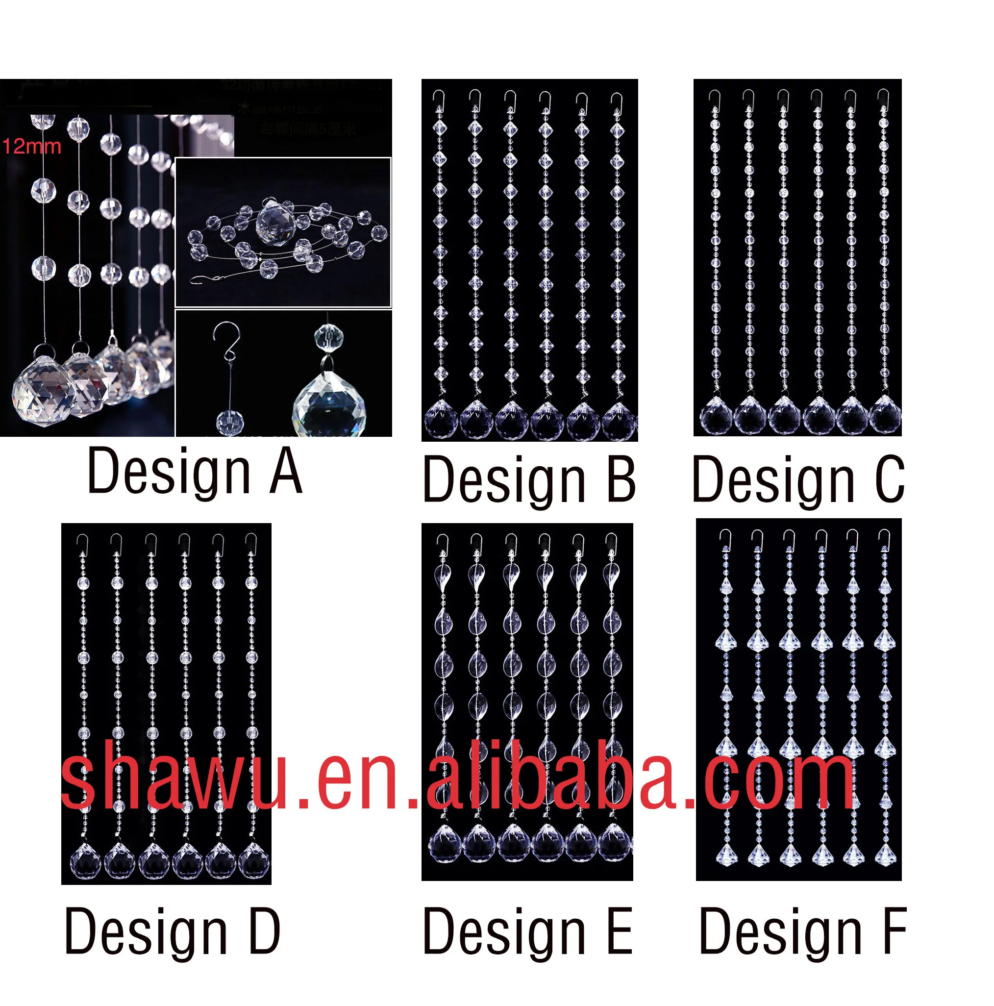 wedding acrylic crystal wall curtain for weddings decorations