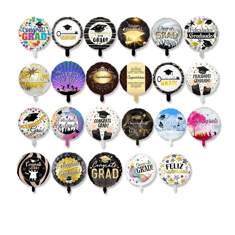 Hot Sale Aluminum Film Mylar Ballons Globos Celebration Party Helium Foil Graduation Balloon Set Bunch