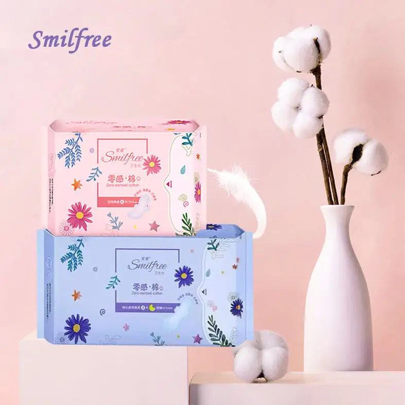 OEM 425mm negative Anion chip feminine hygiene product night use women Sanitary pads