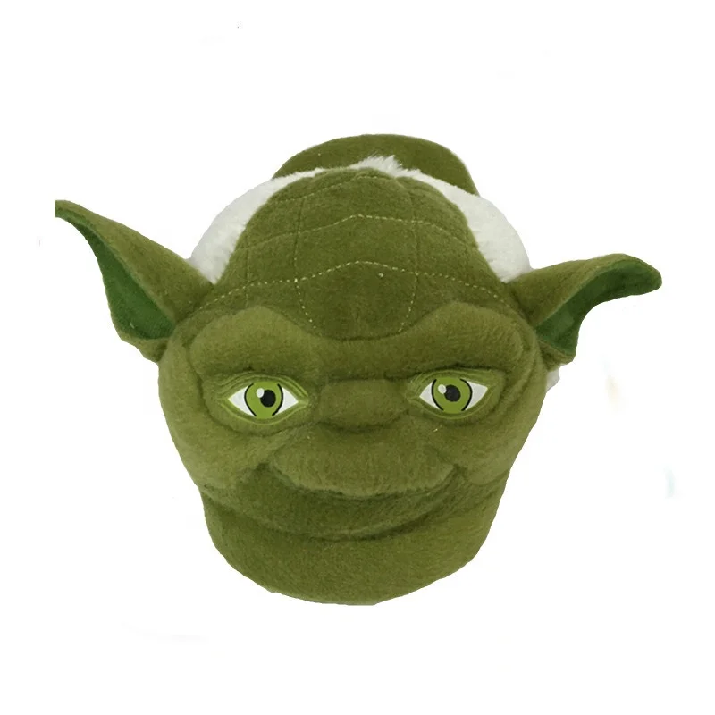 Wholesale cartoon man plush indoor slipper yoda plush slipper shoe plush toy slipper