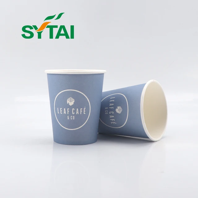 Biodegradable Disposable Single Double Wall PLA Coated paper cup with match lid