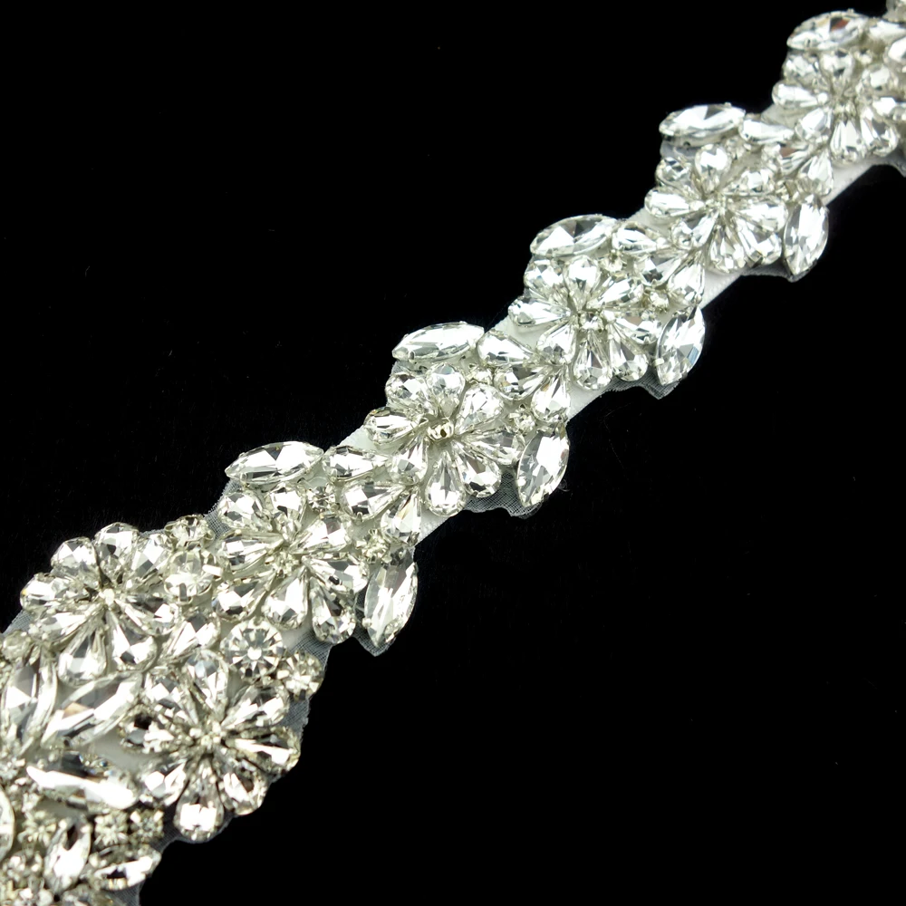 Ослепительный Блестящий серебряный пояс со стразами для женского вечернего платья, свадебной вечеринки