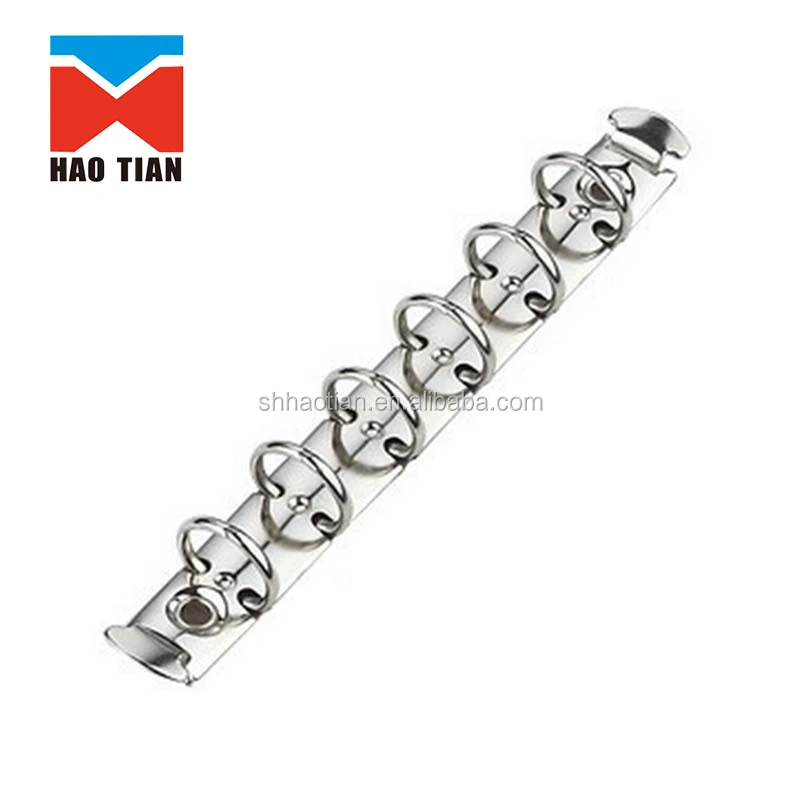 school office supplier Sliver metal 6 ring binder clip/ binder 6 ring / binder file clip
