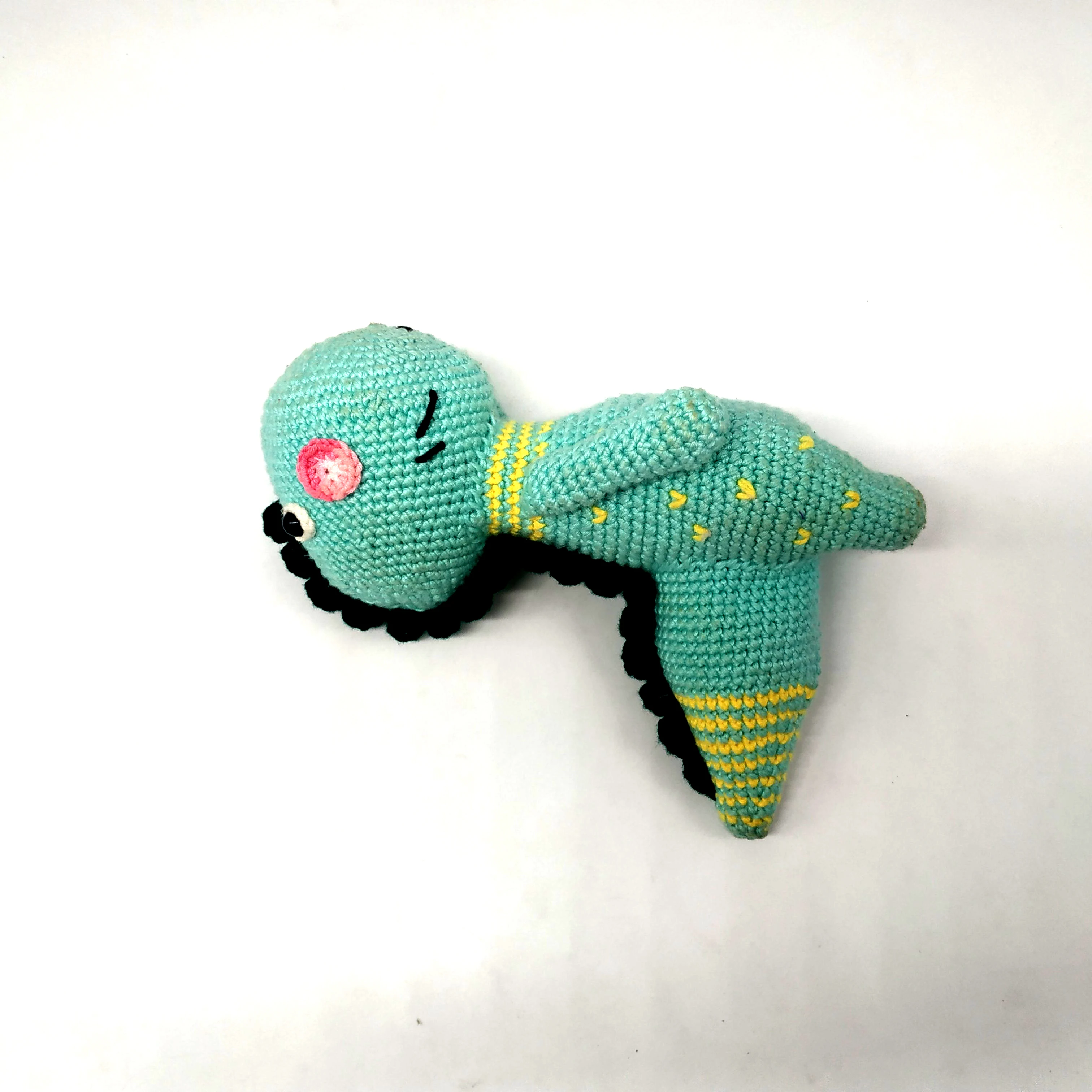 China factory handmade custom Amigurumi doll animal shape cute dinosaur hand crocheting baby toy plush kids toy