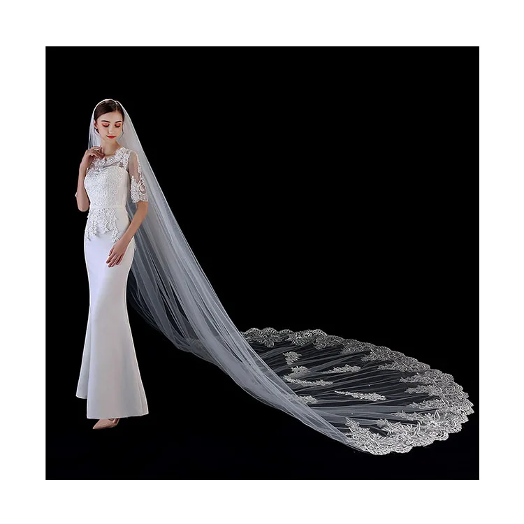 
2021 New Bridal Veil Wedding Soft Tulle Veil Fabric For Wedding Dress Decoration 