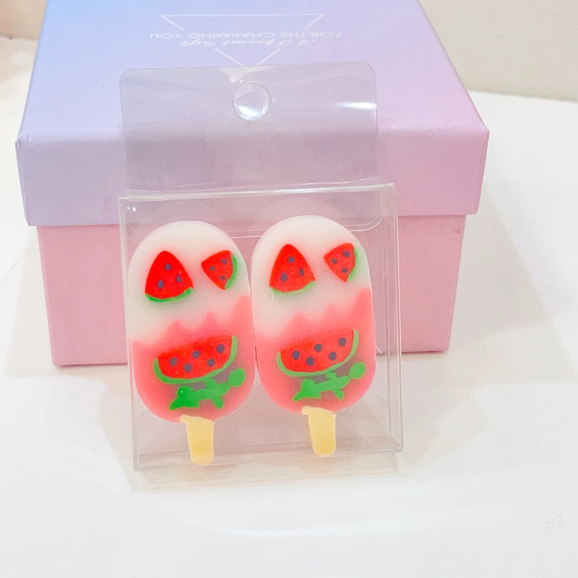 School supplies Stationery Kids Students Cute Summer fruit Ice Cream Eraser